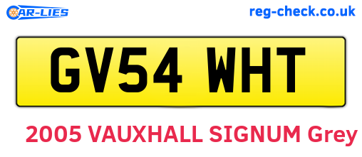 GV54WHT are the vehicle registration plates.