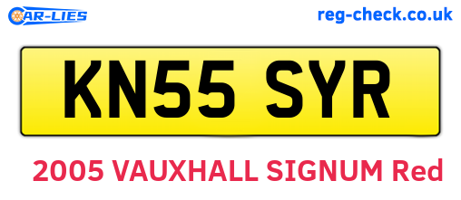 KN55SYR are the vehicle registration plates.