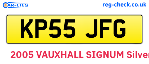 KP55JFG are the vehicle registration plates.