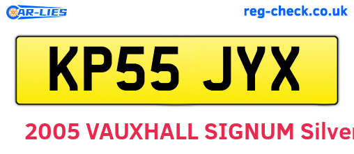 KP55JYX are the vehicle registration plates.