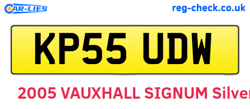 KP55UDW are the vehicle registration plates.