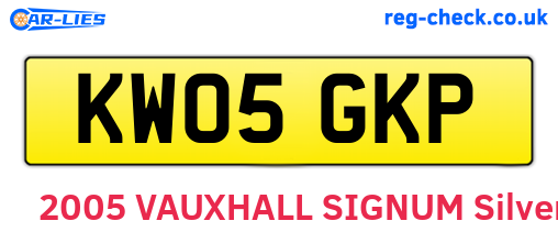 KW05GKP are the vehicle registration plates.