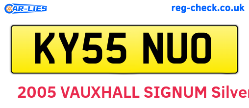 KY55NUO are the vehicle registration plates.