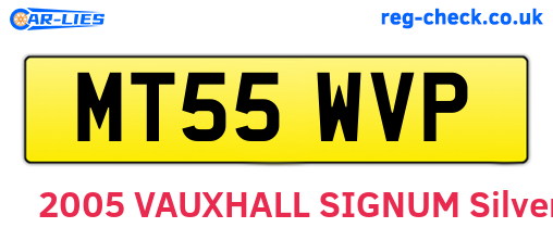 MT55WVP are the vehicle registration plates.