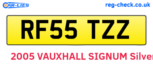 RF55TZZ are the vehicle registration plates.
