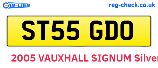 ST55GDO are the vehicle registration plates.