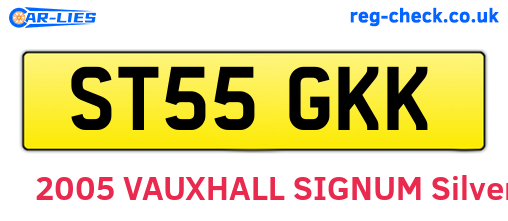 ST55GKK are the vehicle registration plates.