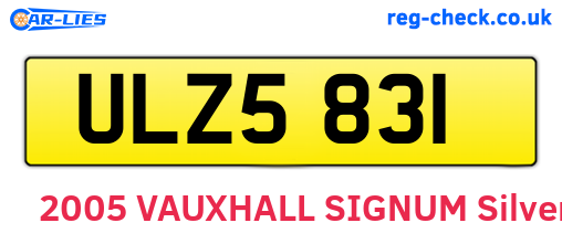 ULZ5831 are the vehicle registration plates.