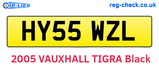 HY55WZL are the vehicle registration plates.