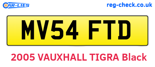 MV54FTD are the vehicle registration plates.