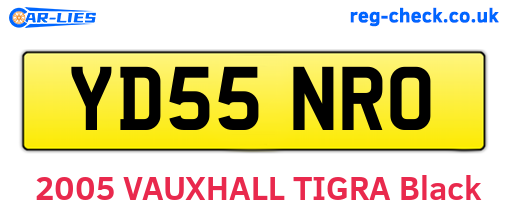 YD55NRO are the vehicle registration plates.