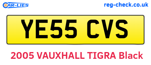 YE55CVS are the vehicle registration plates.