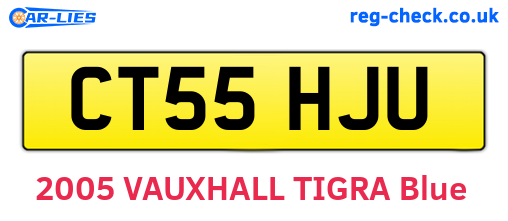 CT55HJU are the vehicle registration plates.