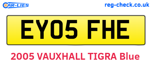 EY05FHE are the vehicle registration plates.