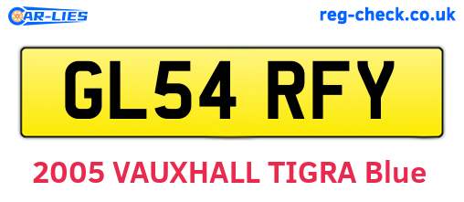 GL54RFY are the vehicle registration plates.