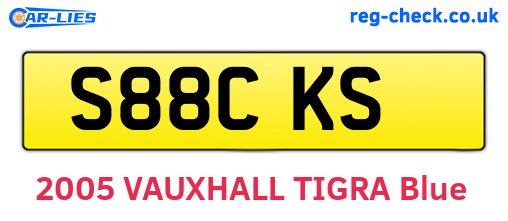 S88CKS are the vehicle registration plates.