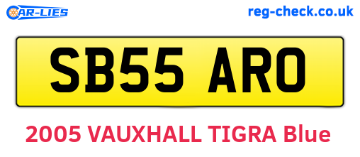 SB55ARO are the vehicle registration plates.
