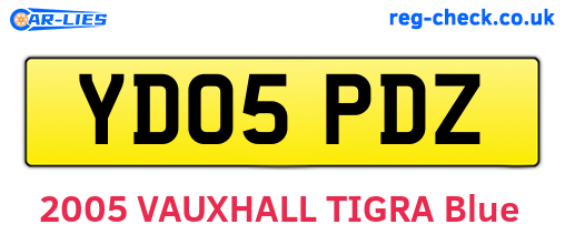 YD05PDZ are the vehicle registration plates.