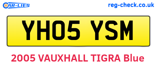 YH05YSM are the vehicle registration plates.