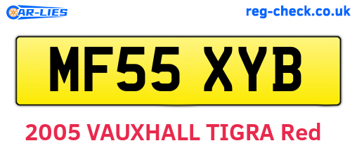 MF55XYB are the vehicle registration plates.