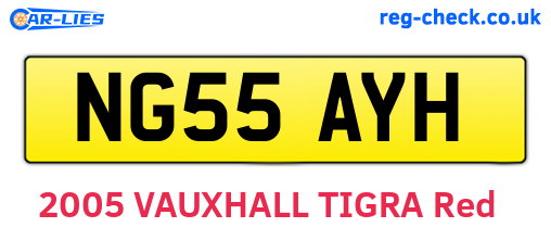 NG55AYH are the vehicle registration plates.