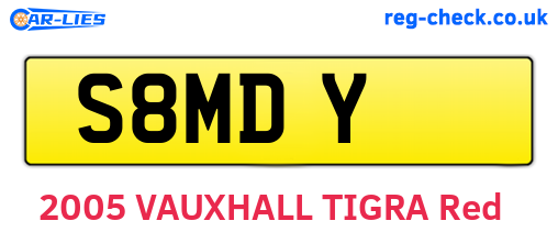 S8MDY are the vehicle registration plates.