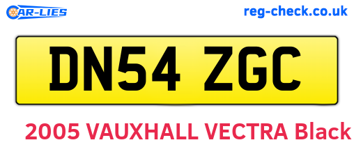 DN54ZGC are the vehicle registration plates.