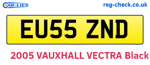 EU55ZND are the vehicle registration plates.