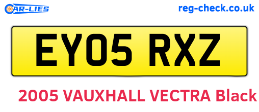 EY05RXZ are the vehicle registration plates.