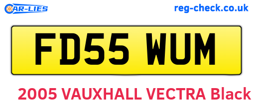 FD55WUM are the vehicle registration plates.