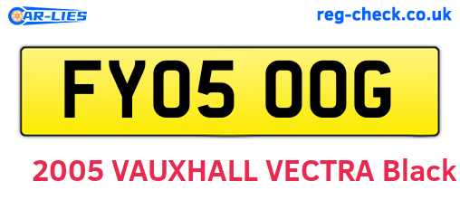 FY05OOG are the vehicle registration plates.