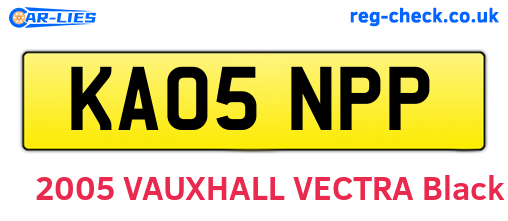 KA05NPP are the vehicle registration plates.