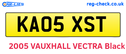 KA05XST are the vehicle registration plates.