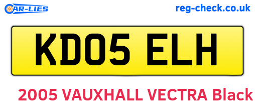 KD05ELH are the vehicle registration plates.