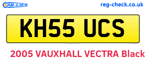 KH55UCS are the vehicle registration plates.