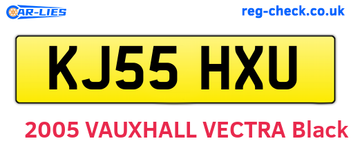 KJ55HXU are the vehicle registration plates.