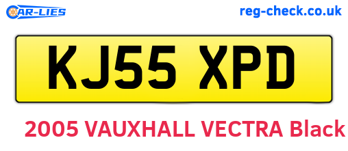 KJ55XPD are the vehicle registration plates.