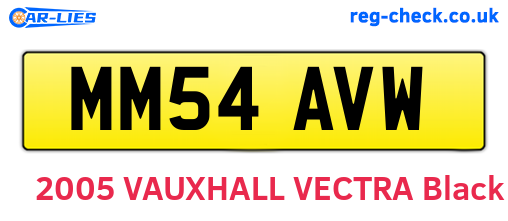 MM54AVW are the vehicle registration plates.