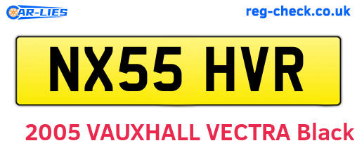 NX55HVR are the vehicle registration plates.