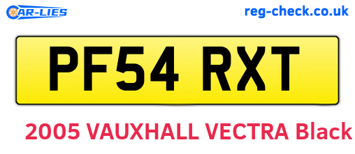 PF54RXT are the vehicle registration plates.