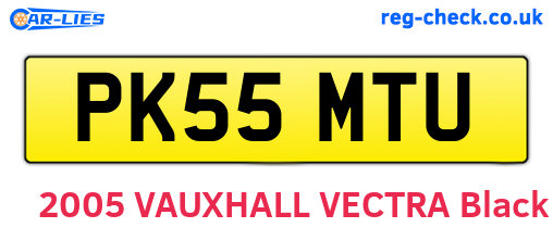 PK55MTU are the vehicle registration plates.