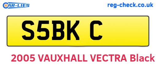 S5BKC are the vehicle registration plates.
