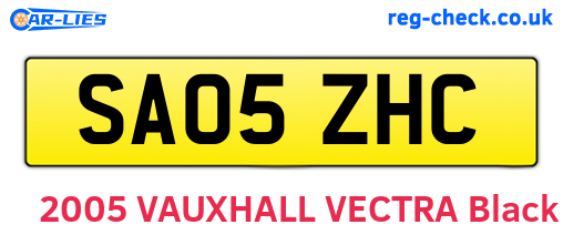 SA05ZHC are the vehicle registration plates.