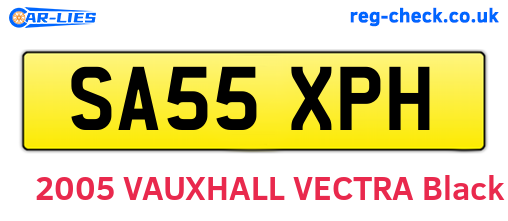 SA55XPH are the vehicle registration plates.