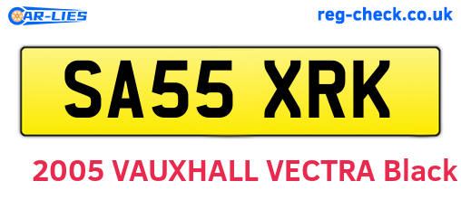 SA55XRK are the vehicle registration plates.