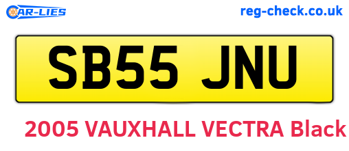 SB55JNU are the vehicle registration plates.
