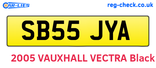 SB55JYA are the vehicle registration plates.