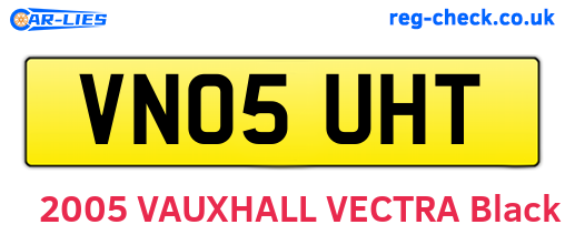 VN05UHT are the vehicle registration plates.