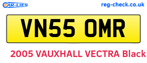 VN55OMR are the vehicle registration plates.