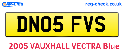 DN05FVS are the vehicle registration plates.